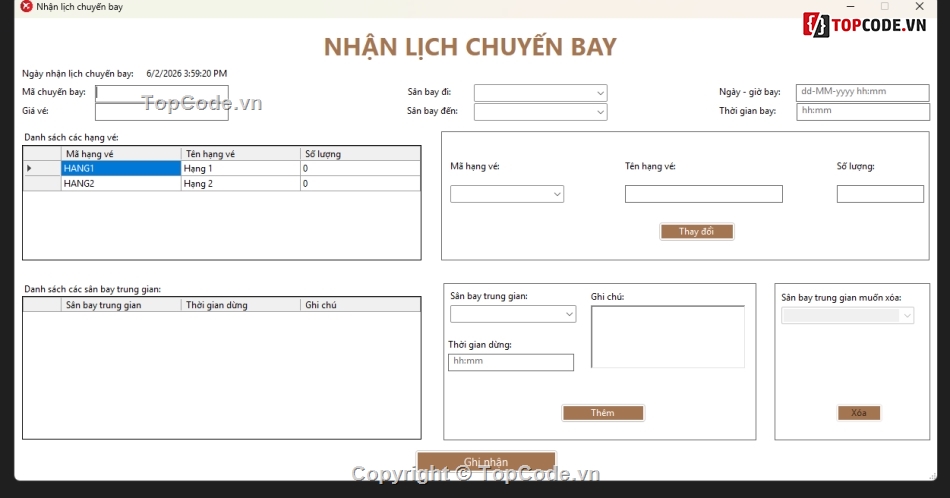 quản lý bán vé,chuyến bay,quản lý chuyến bay